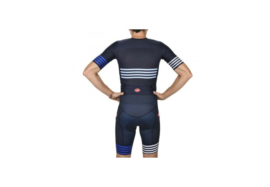 Triathlonanzuge | Castelli Castelli San Remo Kurzarm Trisuit Herren Blau