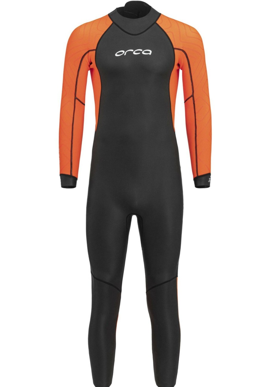 Schwimmbekleidung | ORCA Orca Vitalis Openwater Hi Vis Neoprenanzug Herren Schwarz/Orange