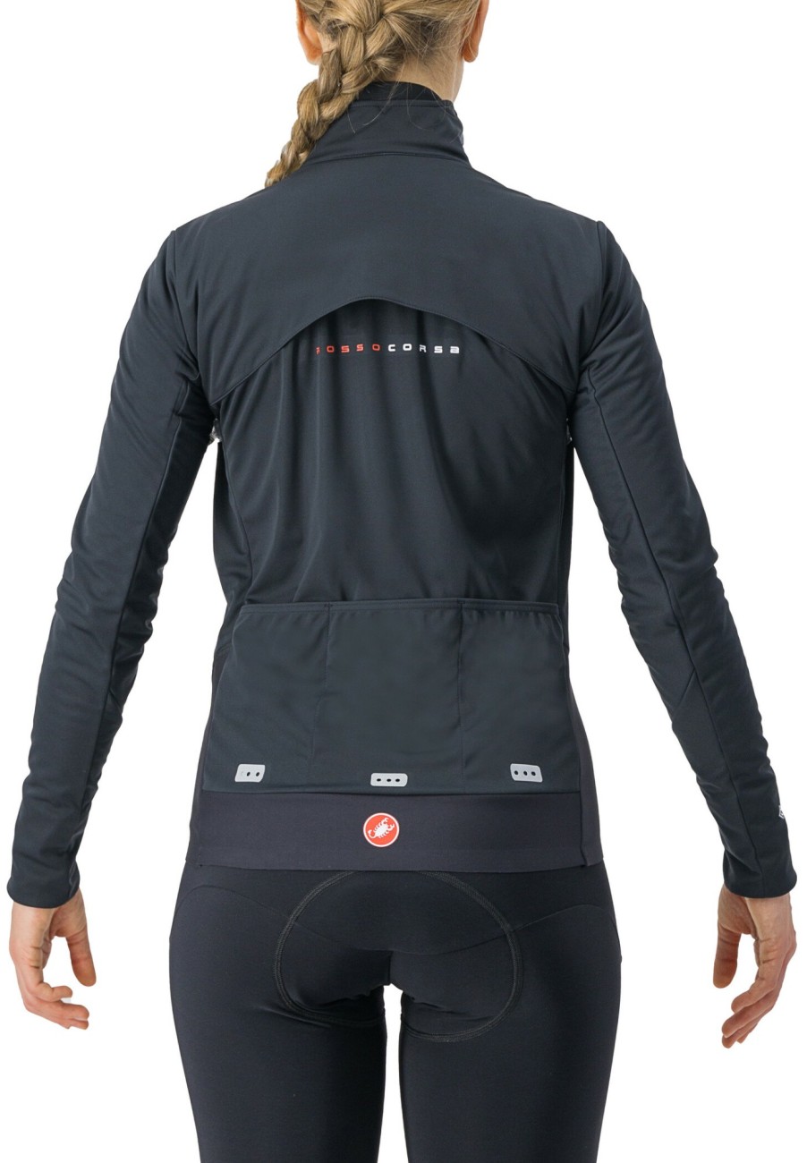 Rennradjacken | Castelli Castelli Alpha Doppio Ros Jacke Damen Schwarz