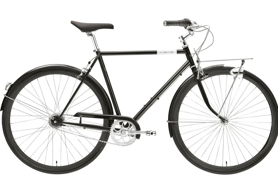 City Herrenrader | Creme Creme Caferacer Solo Diamant 7-Fach Schwarz