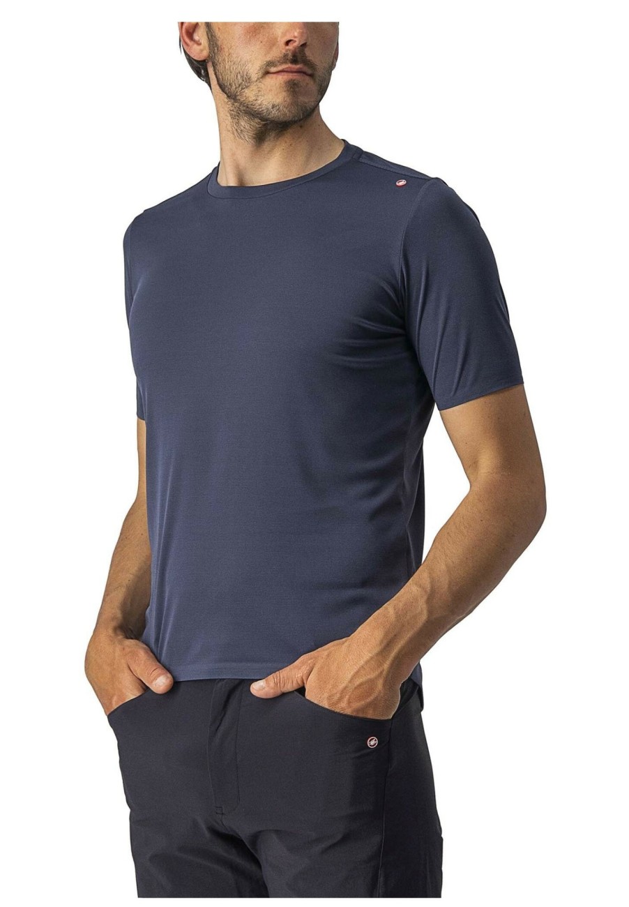 Streetwear | Castelli Castelli Tech 2 T-Shirt Herren Blau