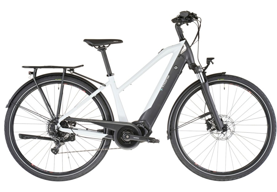 E-Bikes City | Bianchi Bianchi T-Tronik T-Type Sunrace Step-Through X5/X7 Damen Silber/Schwarz