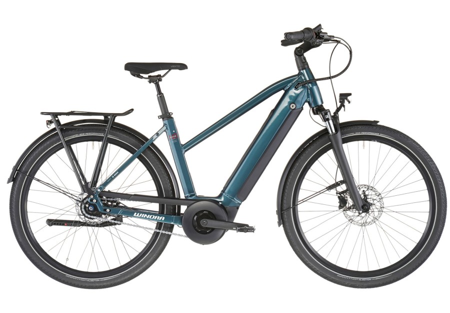 E-Bikes City | Winora Winora Sinus N8 Trapez Damen Petrol