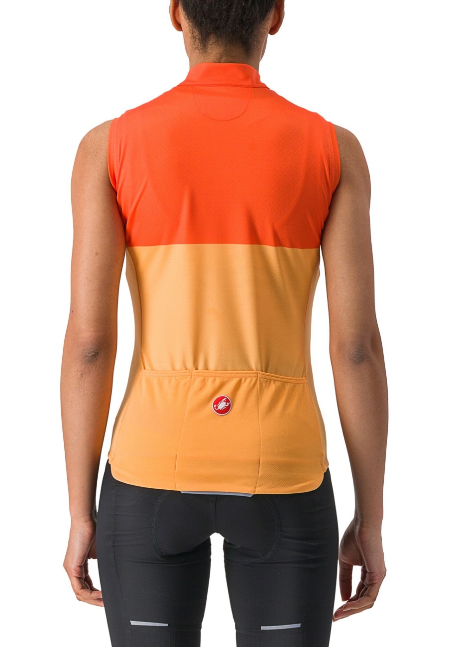 Rennrad Trikots | Castelli Castelli Velocissima Kurzarm Trikot Damen Orange