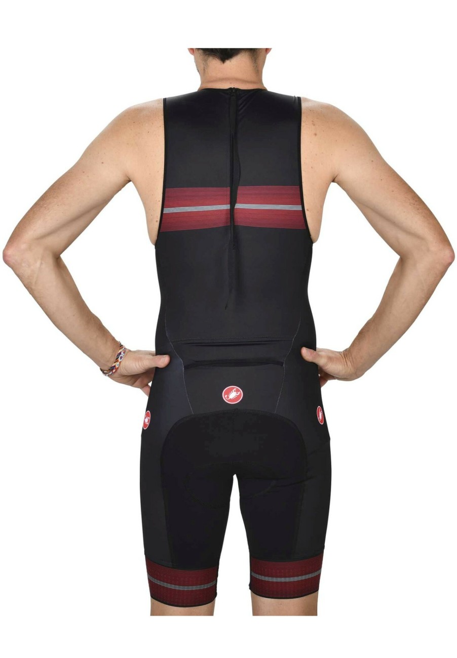 Triathlonanzuge | Castelli Castelli Core Armelloser Trisuit Herren Schwarz