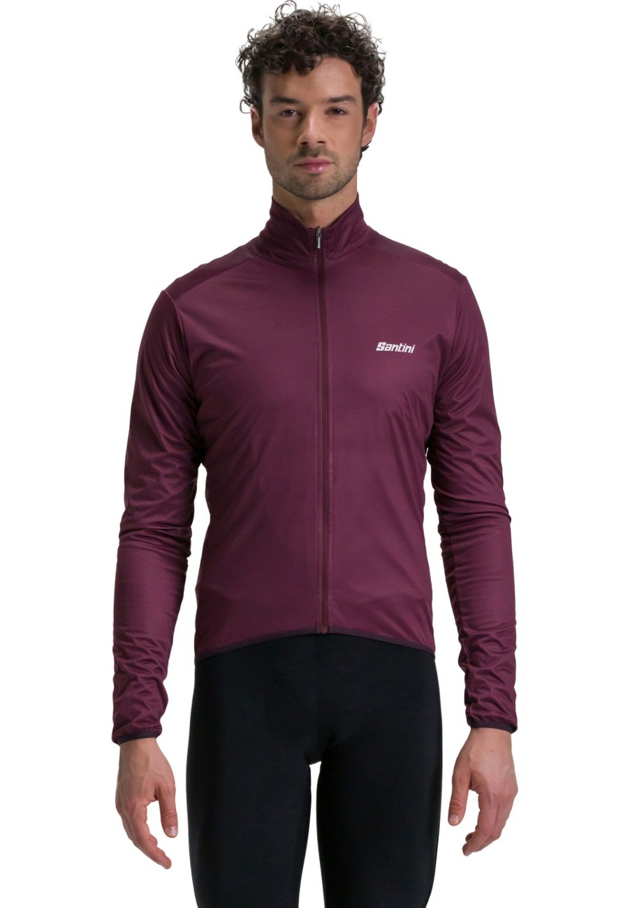 Windjacken | Santini Santini Nebula Windbreaker Mit Ruckentaschen Herren Rot