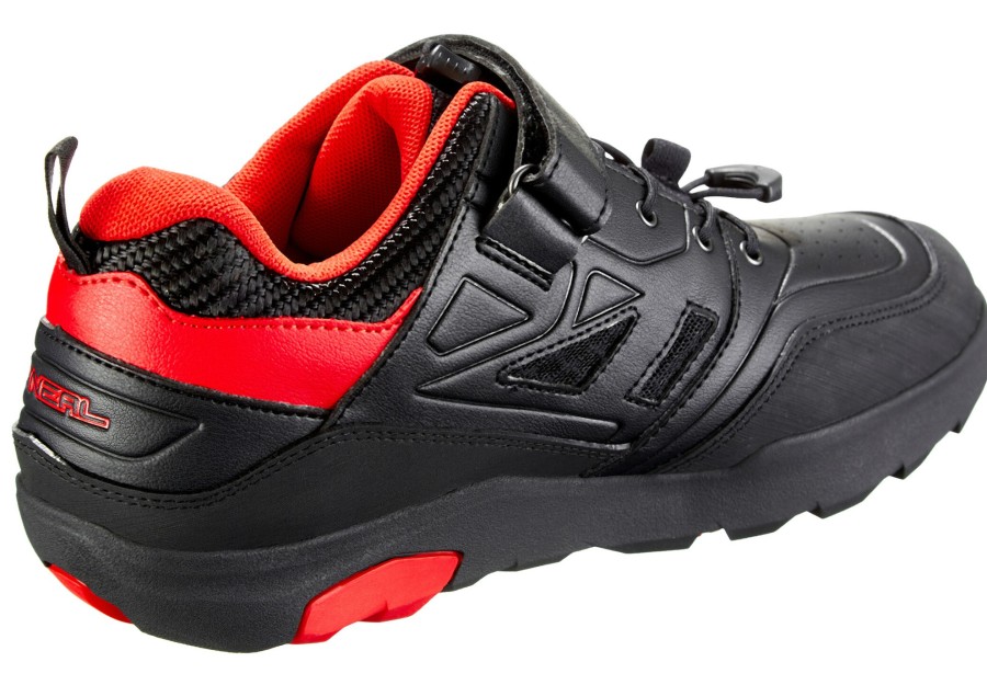 Mtb Schuhe | O'Neal O'Neal Traverse Flat Schuhe Herren Schwarz/Rot