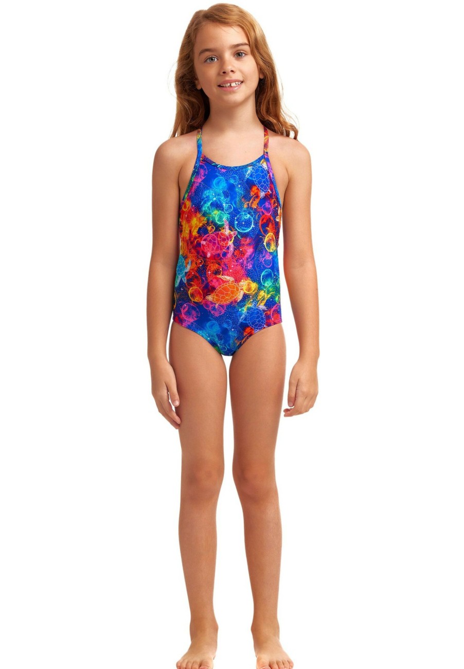 Schwimmbekleidung | Funkita Funkita Printed Einteiliger Badeanzug Madchen Bunt