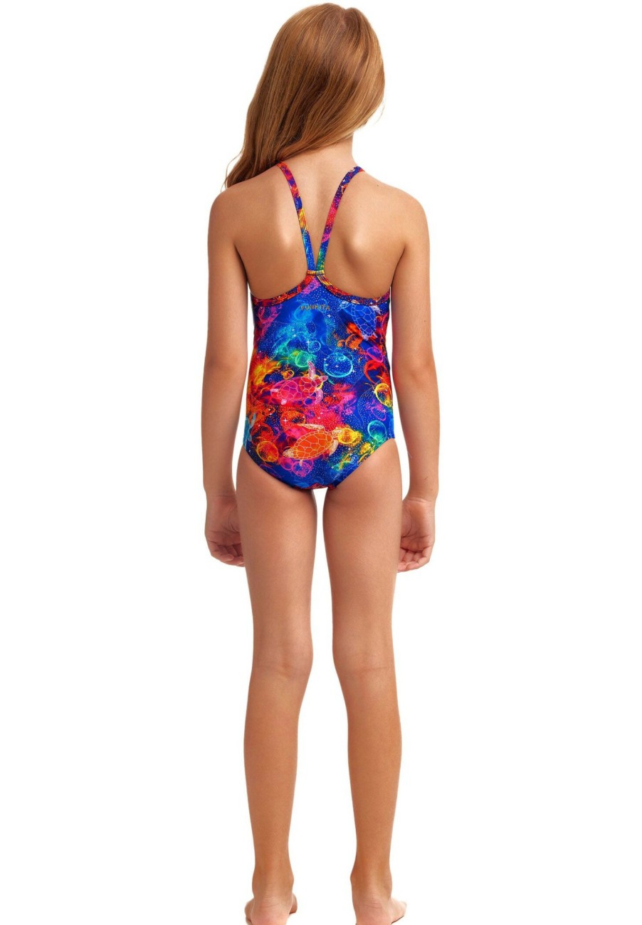 Schwimmbekleidung | Funkita Funkita Printed Einteiliger Badeanzug Madchen Bunt