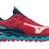 Laufschuhe | Mizuno Mizuno Wave Mujin 9 Schuhe Damen Rot/Blau