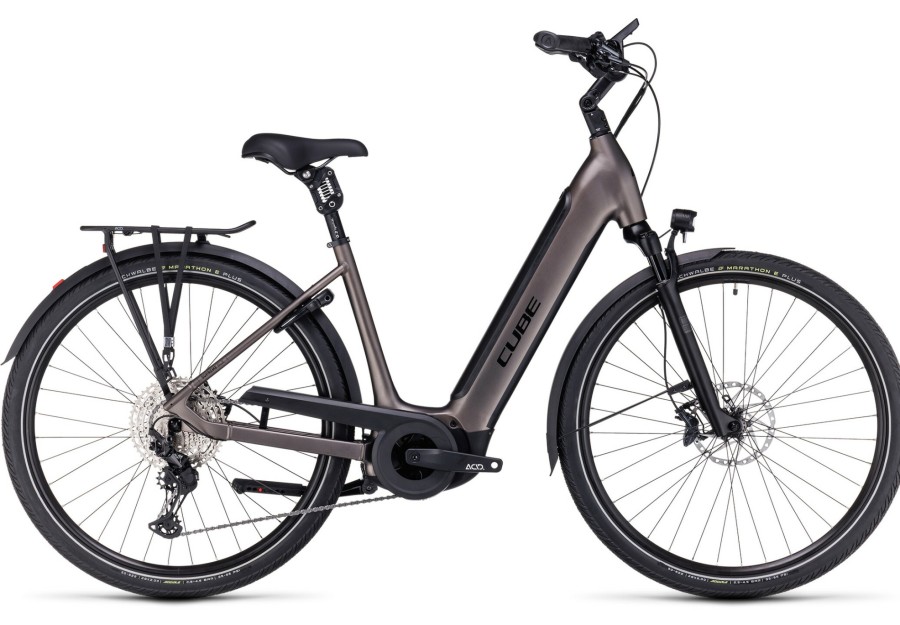 E-Bikes Trekking | Cube Cube Supreme Sport Hybrid Slx 625 Easy Entry Lila/Schwarz