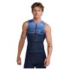 Triathlonanzuge | 2XU 2Xu Aero Triathlon Singlet Herren Blau