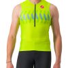 Rennrad Trikots | Castelli Castelli Free Tri 2 Armelloses Oberteil Herren Gelb/Schwarz