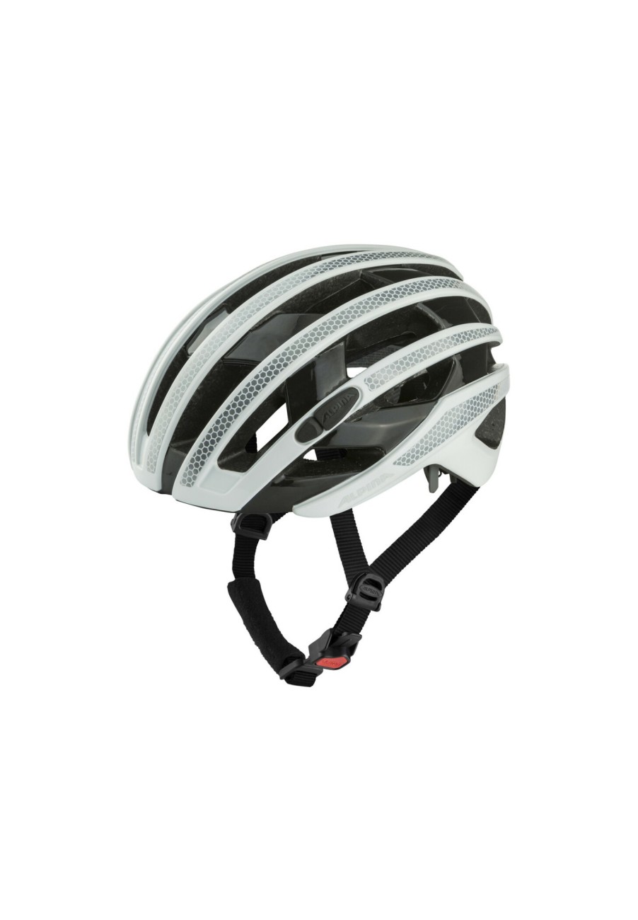 Rennradhelme | Alpina Alpina Ravel Reflective Helm Schwarz/Weis