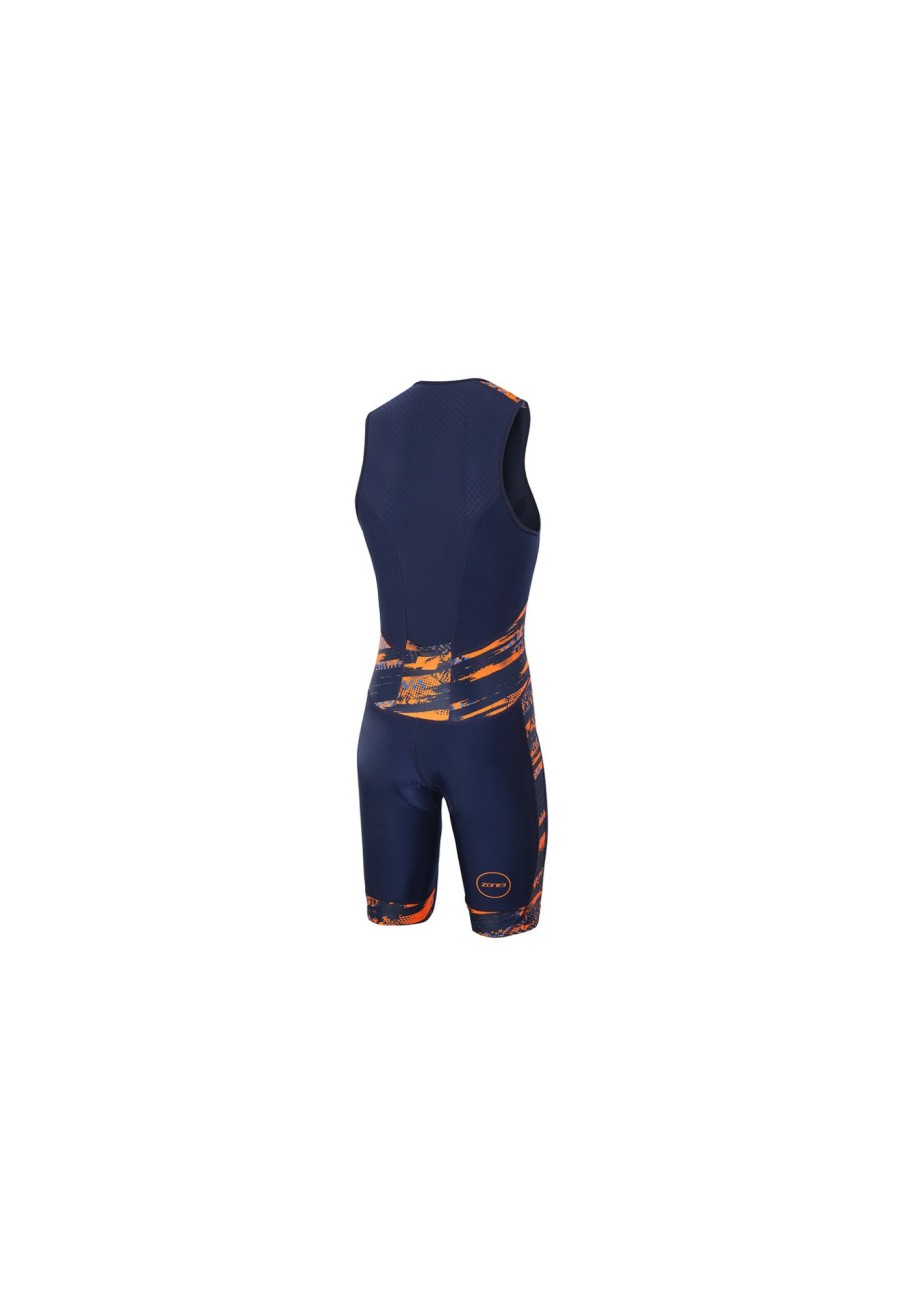 Triathlonanzuge | Zone3 Zone3 Activate Plus Triathlonanzug Herren Blau/Orange