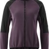 Trikots Langarm | Gonso Gonso Orba Full-Zip Langarm Trikot Damen Schwarz/Lila