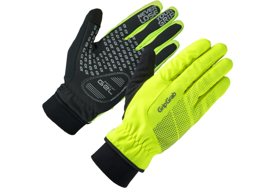 Handschuhe | GripGrab Gripgrab Ride Windproof Hi-Vis Thermal Hi-Vis Windproof Winterhandschuhe Gelb