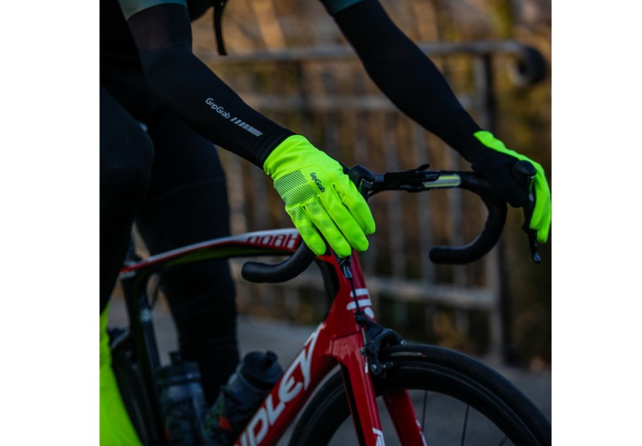 Handschuhe | GripGrab Gripgrab Ride Windproof Hi-Vis Thermal Hi-Vis Windproof Winterhandschuhe Gelb