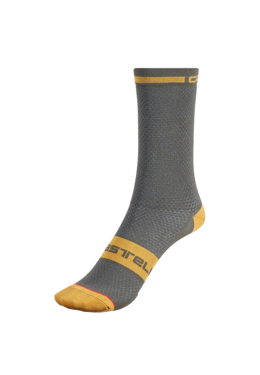 Socken | Castelli Castelli Superleggera T 12 Socken Oliv